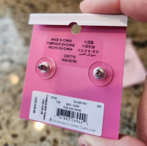 🚫SOLD🚫KateSpade- Rise & Shine Studded Earrings - Picture 3 of 7